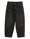 Emporio Armani Distressed Jeans In Black