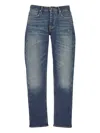 Emporio Armani Denim Trousers With Belt Loops In Blue