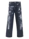 Emporio Armani Distressed Regular Fit Jeans In Blue
