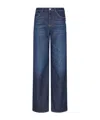Emporio Armani Distressed Wide-leg Jeans In Blue
