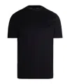 Emporio Armani Domed Logo Jersey T-shirt In Black