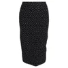 Emporio Armani Dot Printed Knee Length Pencil Skirt In Black Viscose In Black