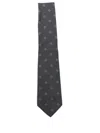 Emporio Armani Dott-pattern Silk Tie In Gray