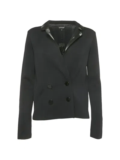 Pre-owned Emporio Armani Double-breasted Blazer In Black