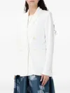 Emporio Armani Double-breasted Blazer In White