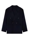 Emporio Armani Double-breasted Shawl Jacket In Black