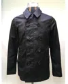 Emporio Armani Double-breasted Trench Coat In Black