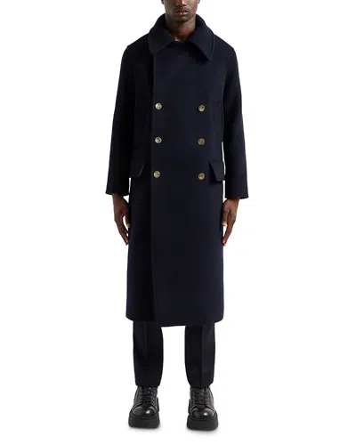 Emporio Armani Double Breasted Wool Overcoat