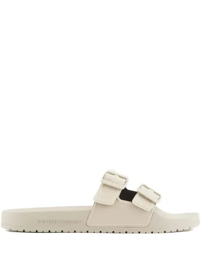 Emporio Armani Double Buckle Slides