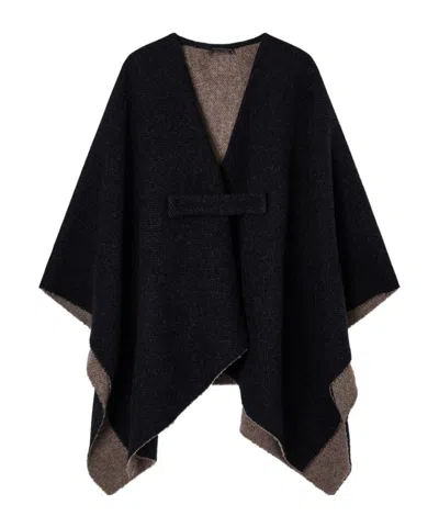 EMPORIO ARMANI DOUBLE-FACED WOOL CAPE