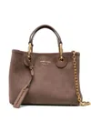 Emporio Armani Double-handle Chain-strap Tote Bag In Neutral