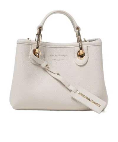 Emporio Armani Double Handle Shoulder Bag In White