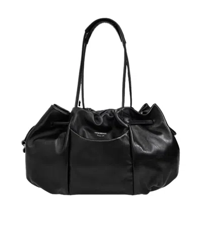 Emporio Armani Double Handle Tote Bag In Black