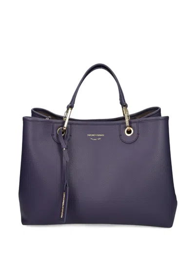 Emporio Armani Double-handle Tote Bag In Blue