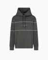 Emporio Armani Double-jersey Hooded Sweatshirt With 3d-effect Logo