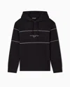 Emporio Armani Double-jersey Hooded Sweatshirt With 3d-effect Logo