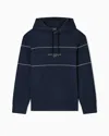 Emporio Armani Double-jersey Hooded Sweatshirt With 3d-effect Logo