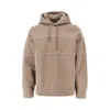 Emporio Armani Double Jersey Hoodie With 3d Logo In Neutral