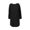Emporio Armani Double Jersey Mini Dress With Crystals In Black