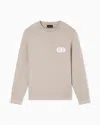 Emporio Armani Double-jersey Sweatshirt With Embossed Embroidered Ea Logo