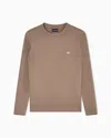 Emporio Armani Double-jersey Sweatshirt With Micro Logo Patch