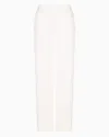 Emporio Armani Double Jersey Trousers With Elasticated Waist In White