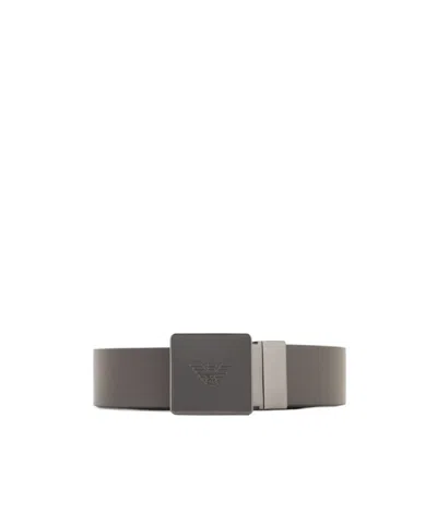Emporio Armani Double-sided Belt In Black