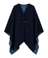 Emporio Armani Double-sided Cloak In Blue