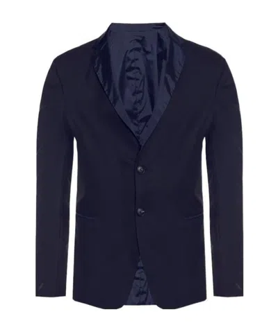 Emporio Armani Double-sided Suit Jacket In Black