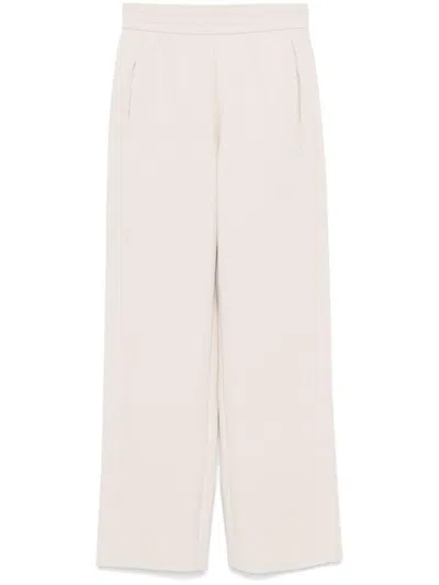 Emporio Armani Double Trousers In 中性色