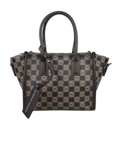 Emporio Armani Monogram-print Logo-tag Tote Bag In Pattern