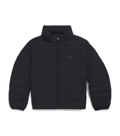 Emporio Armani Kids' Down Quilted Puffer Jacket In Black