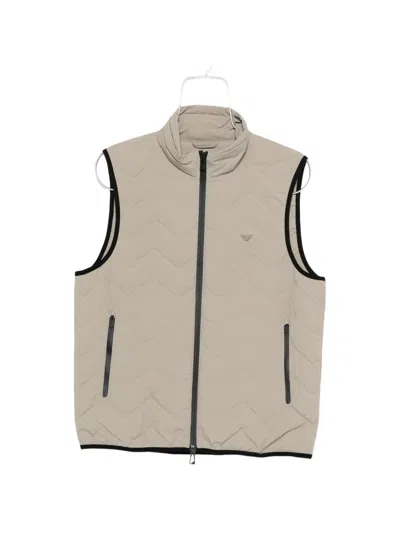 Emporio Armani Down Vest In Neutral