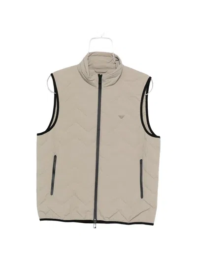 Emporio Armani Down Vest In Gray