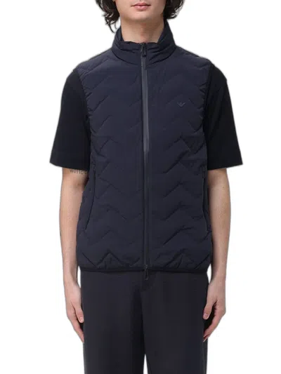 Emporio Armani Down Vest In Blue