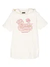 Emporio Armani Dragon-embroidered Jersey Minidress In Neutrals