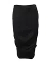 Emporio Armani Draped Pencil Skirt In Black Viscose In Black
