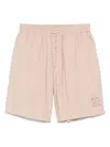 Emporio Armani Soft-touch Modal Bermuda Shorts With Peace-inspired Print