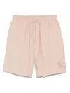 Emporio Armani Soft-touch Modal Bermuda Shorts With Peace-inspired Print