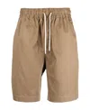 Emporio Armani Drawstring Bermuda Shorts In Brown