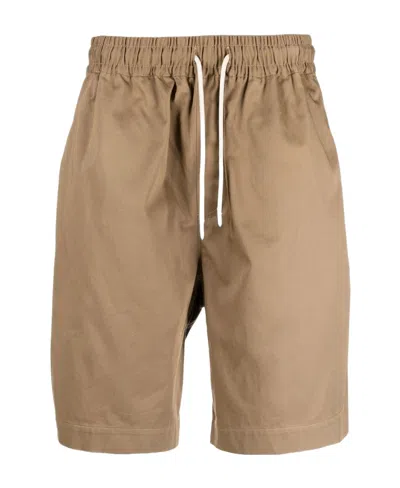 Emporio Armani Drawstring Bermuda Shorts In Brown