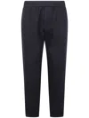 Emporio Armani Drawstring Chino Trousers With Elastic Waistband In Black