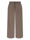 Emporio Armani Drawstring Embroidered Sweatpants In Brown