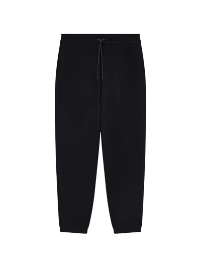 Emporio Armani Travel Essentials Interlock Jogger Sweatpants In Black