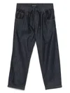 Emporio Armani Drawstring Jeans In Blue