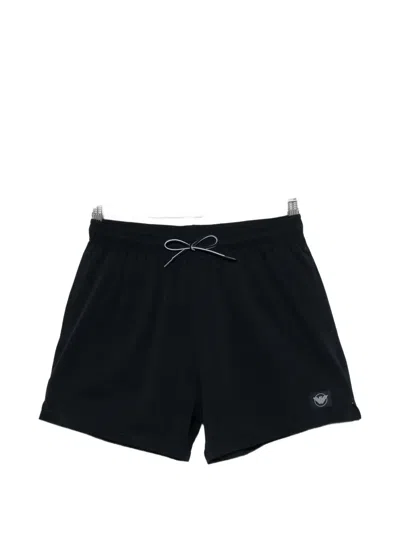 Emporio Armani Drawstring Label Shorts In Black