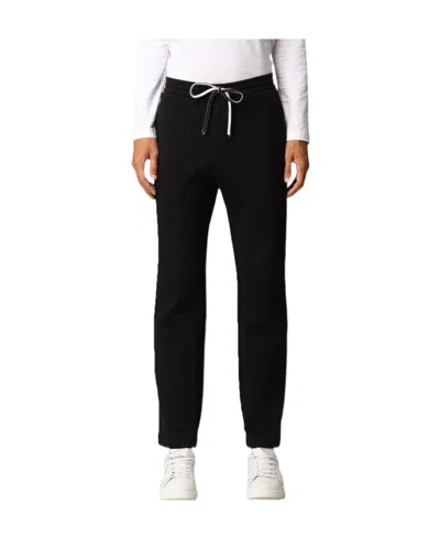 Emporio Armani Drawstring Logo-print Track Pants In Black