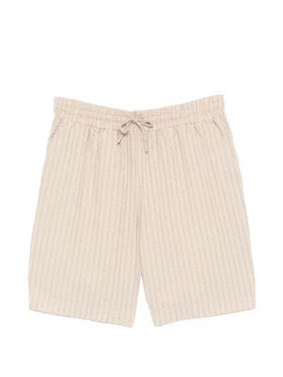 Emporio Armani Drawstring Shorts In Brown