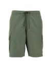 Emporio Armani Canvas Cargo Bermuda Shorts In Green