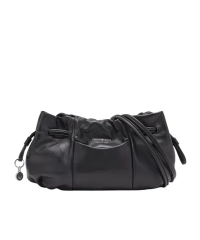 EMPORIO ARMANI EMPORIO ARMANI LOGO STAMP DRAWSTRING SHOULDER BAG